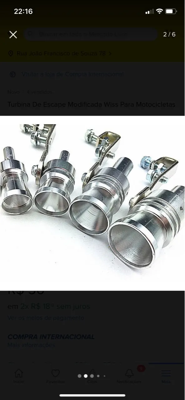 Turbina de Escape Modificada Wiss para Motocicletas