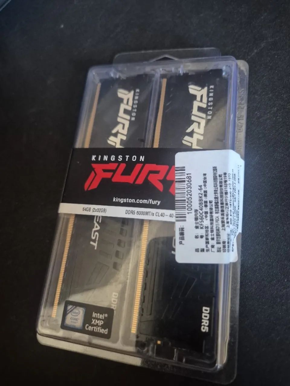 Memória RAM DDR5 Kingston Fury 64GB (2x32GB) 6000MHz - XMP & EXPO