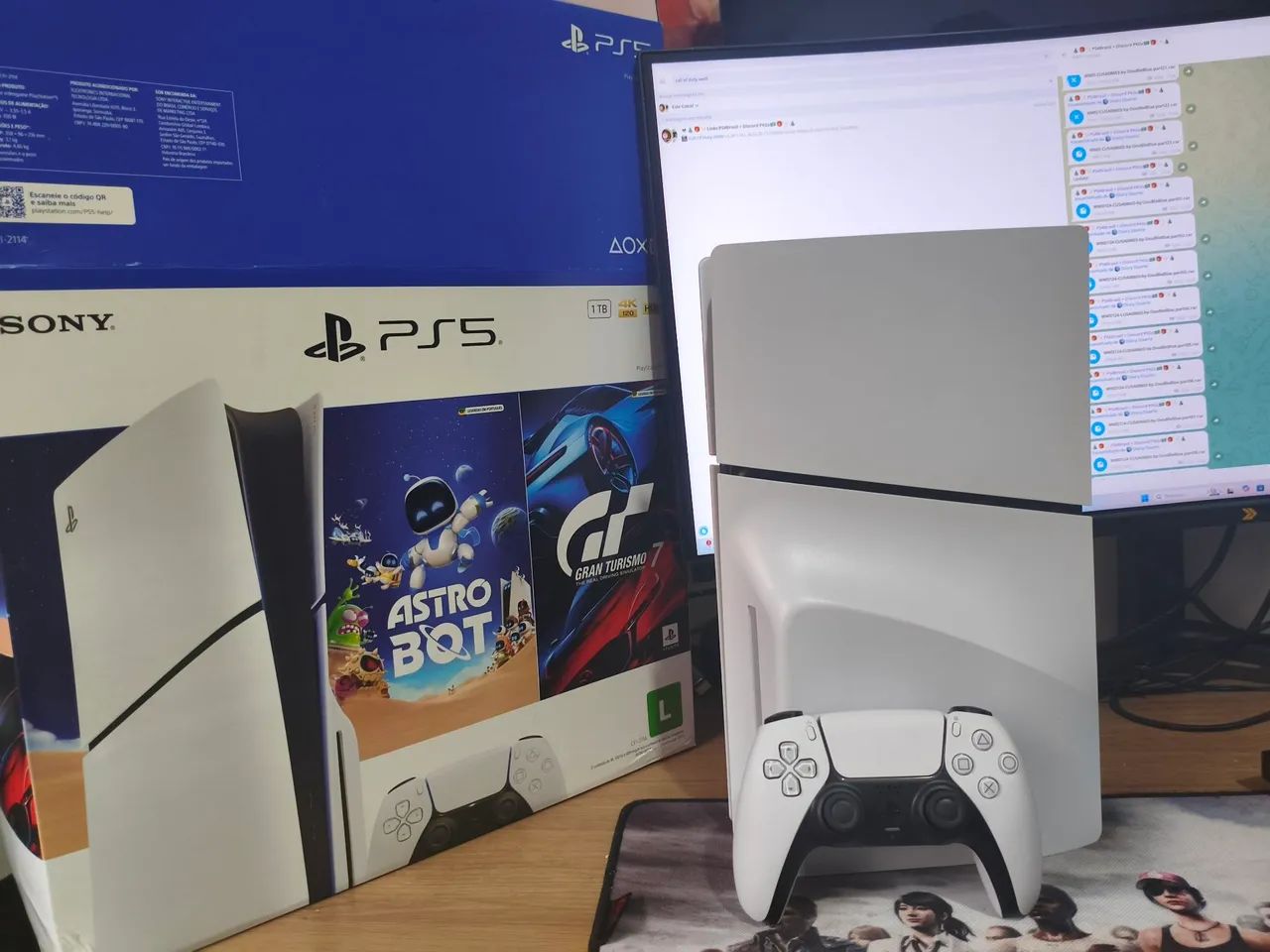 PS5 slim 2 mês uso apenas troca - Foto 3