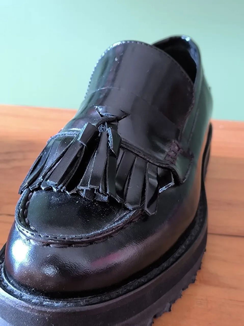 Sapato Mocassim Preto com Franja - Foto 5