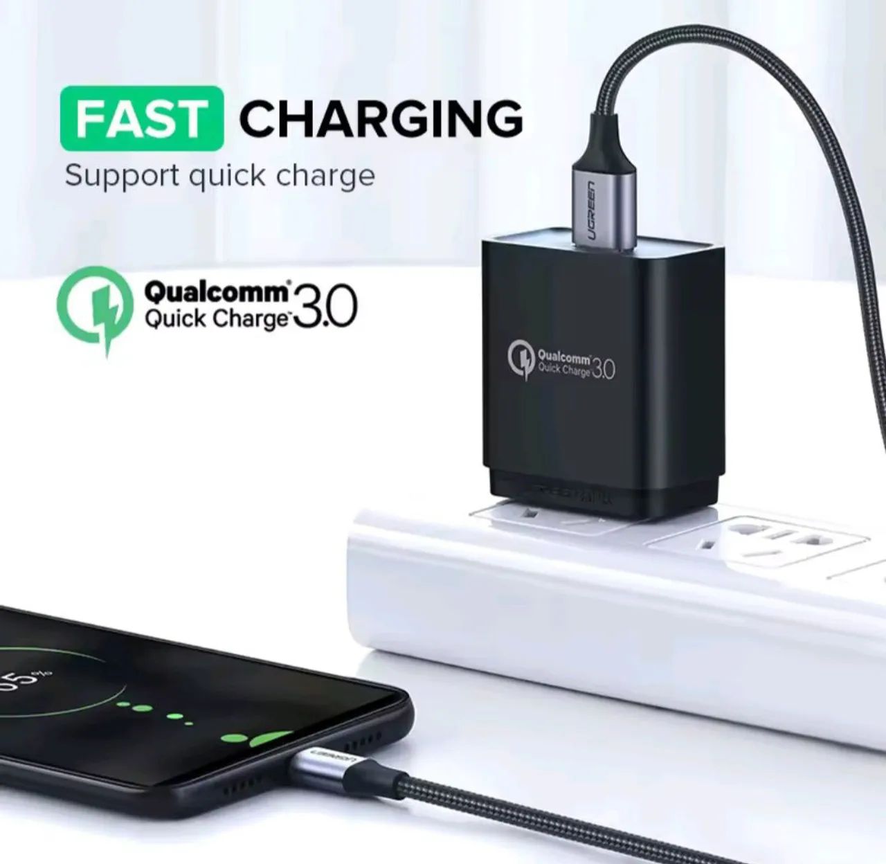 Cabo Micro USB UGREEN 2.4A - Carregamento Rápido e Confiável - Foto 6