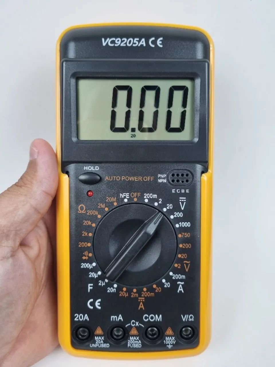 Multímetro Digital Com Capacimetro VC9205A Automático Medidor Tensão Corrente Resistência64186565831298124