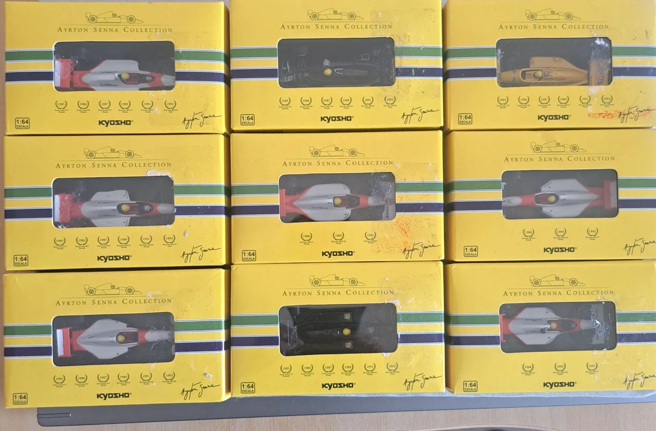 Coleção de Miniaturas Ayrton Senna Kyosho 1:64