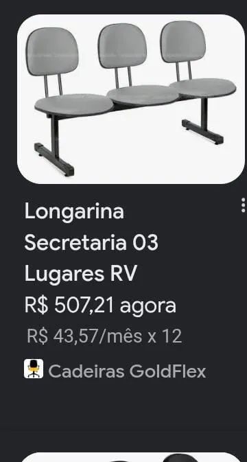 Cadeira de espera com três acentos - Foto 3