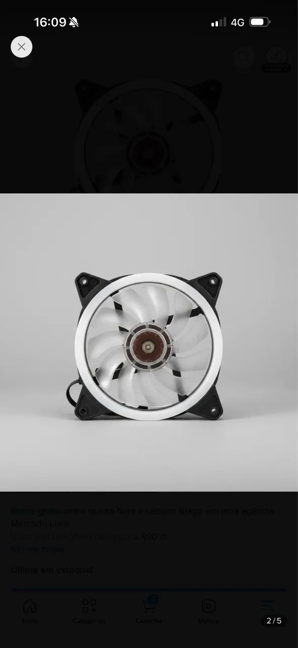 Kit 4 Fans RGB 120mm para Gabinete - Funcionando Perfeitamente - Foto 3