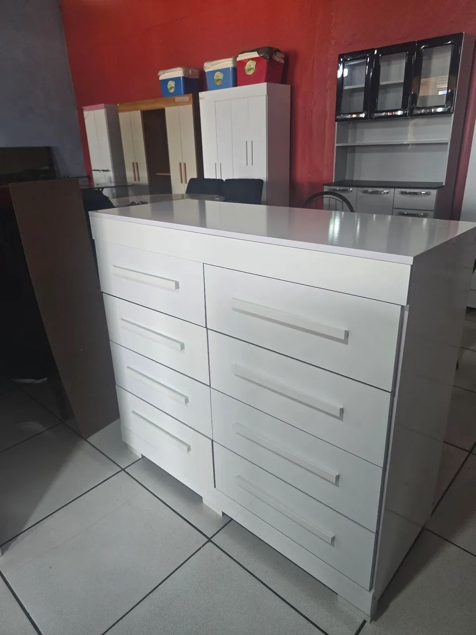 Cômoda nova 100% MDF com 8gavetas valor 970 reais. - Foto 3