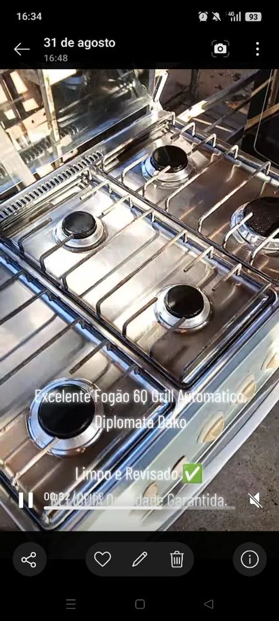 Fogão 6 bocas Automático Grill Dako  - Foto 5