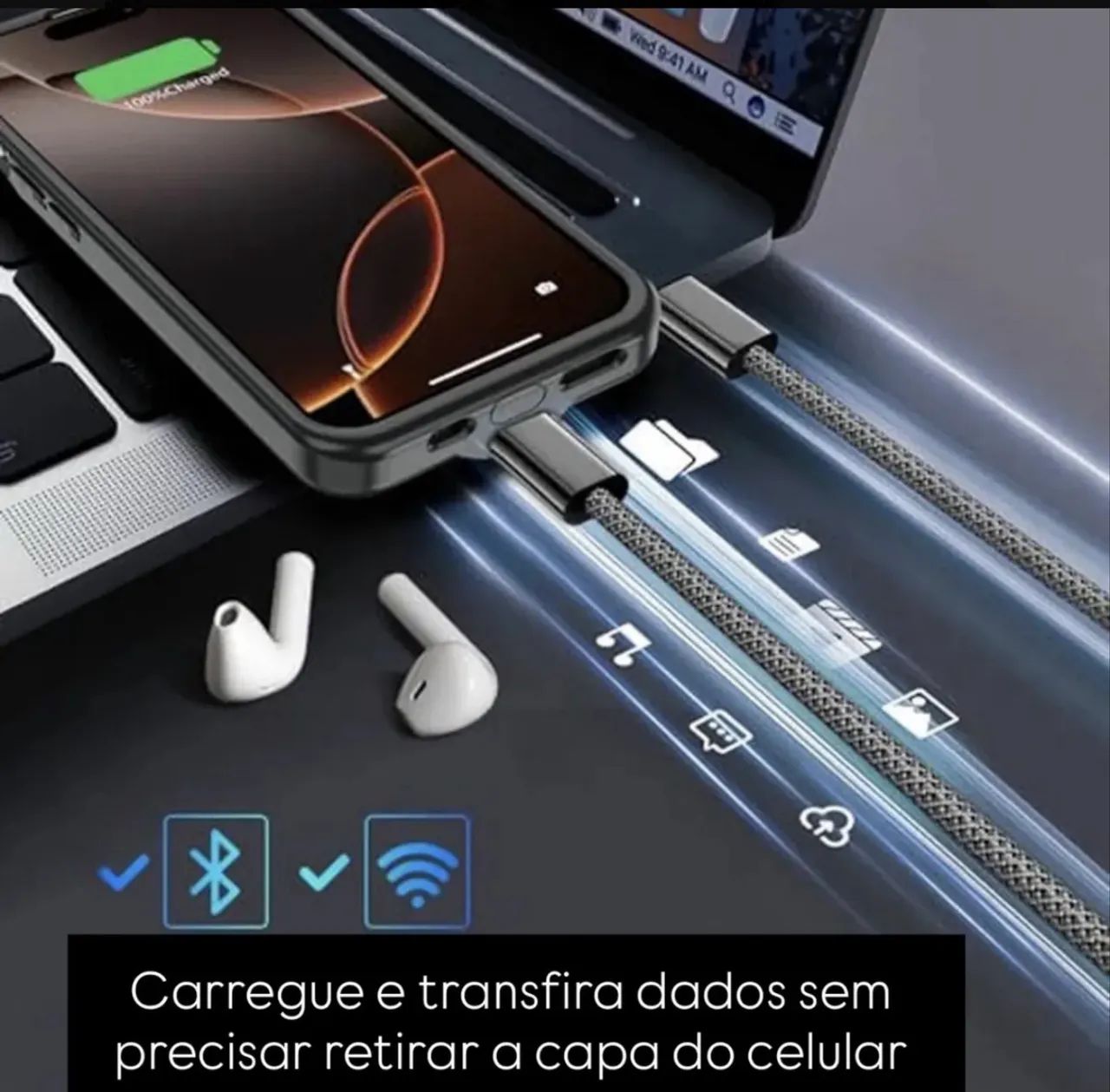 Capa carregadora para iPhone 15 pro Max  - Foto 3