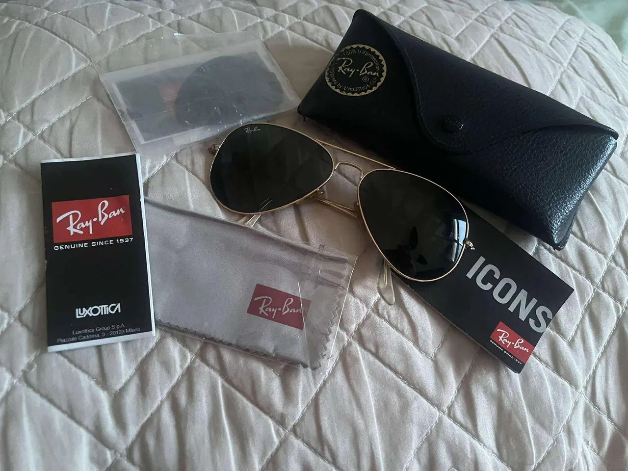 ÓCULOS RAY-BAN AVIATOR CLÁSSIC ORIGINAL PRODUTO SEMI-NOVO " BAIXEI PRA VENDER  - Foto 2
