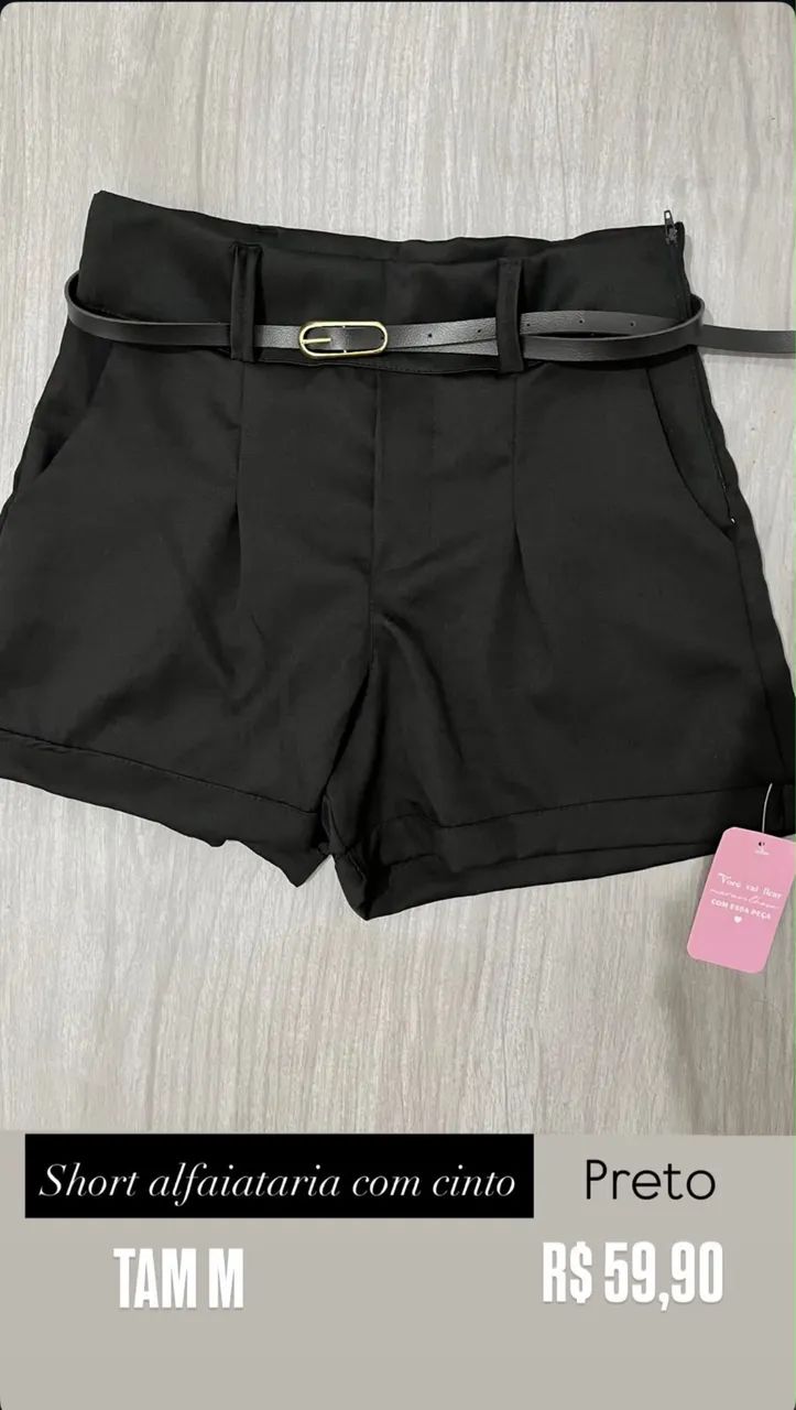 Short com cinto 