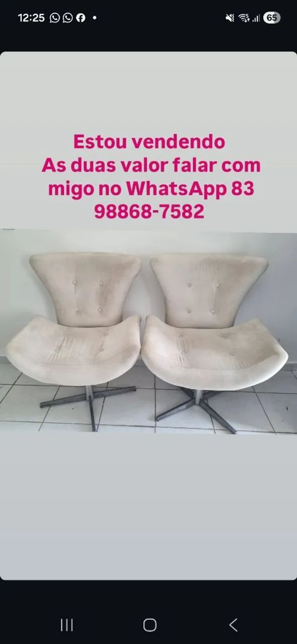 Cadeira giratória pra vender em Parnamirim-RN WhatsApp * 