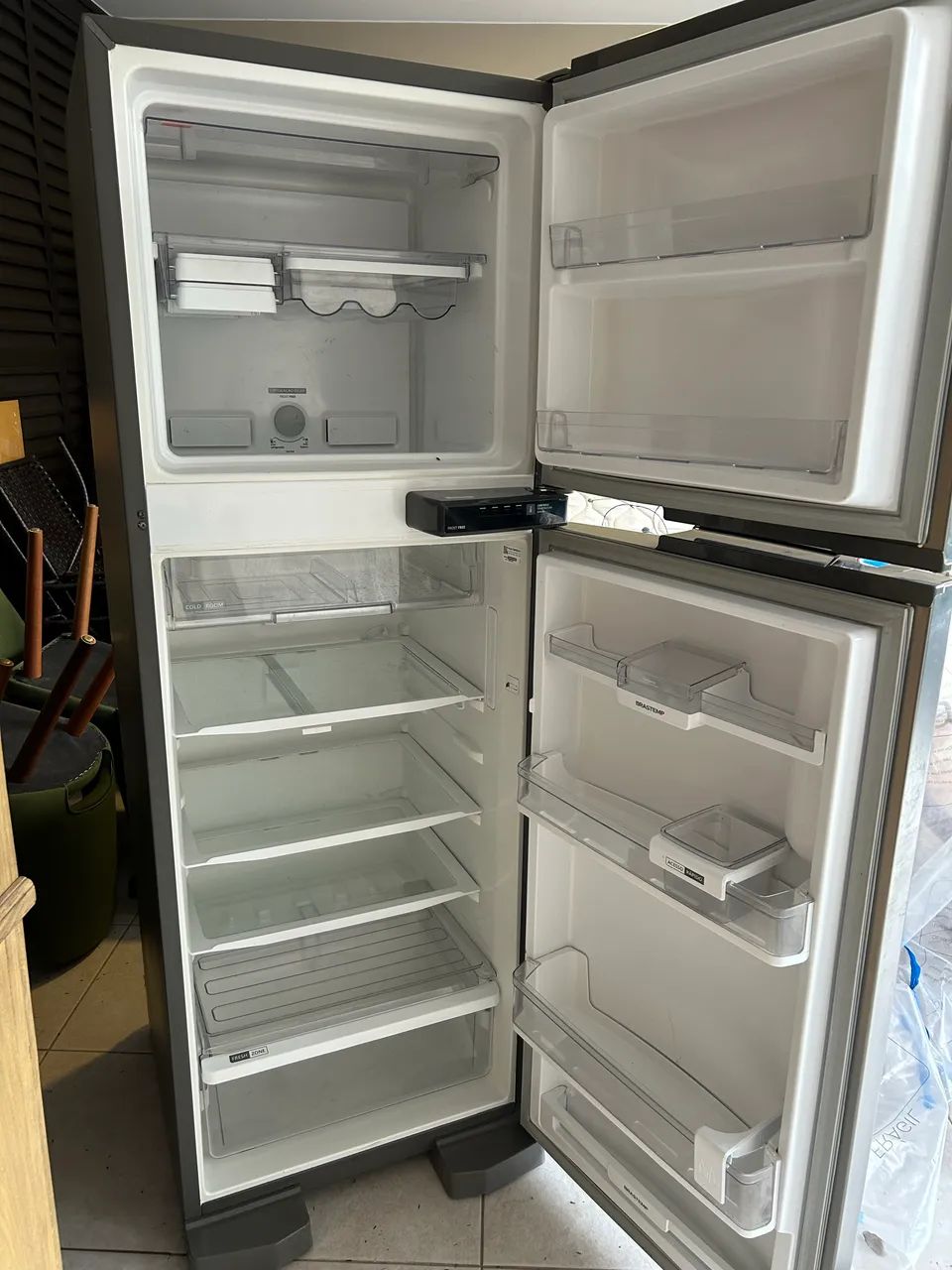 Geladeira inox Brastemp 