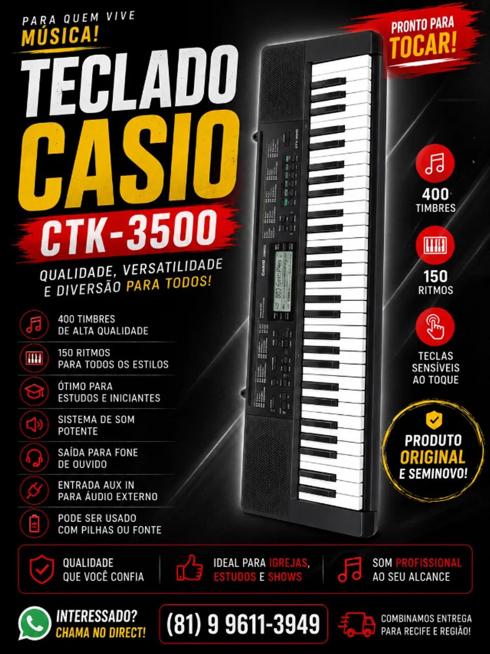 Teclado Casio 3500