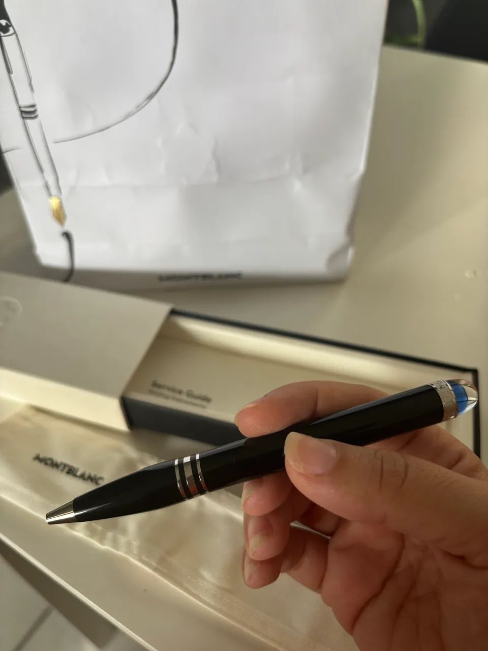 Caneta Montblanc Original Meisterstück Preta com Caixa Completa - Foto 4
