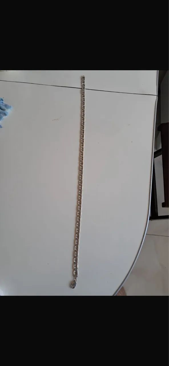 Prata 925 estilo cartier com 73 gramas  61cm de comprimento e 1 largura - Foto 4