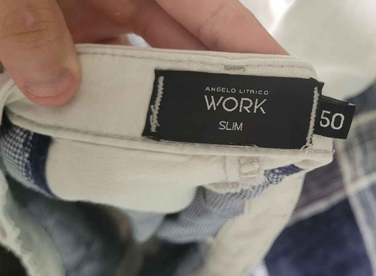 Calça Angelo Litrico Work Slim cinza gelo  - Foto 3