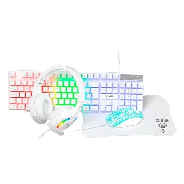 COMBO KIT GAMER NIGHTMARE SNOW | TECLADO / MOUSE / HEADSET / MOUSE PAD | PROMOÇÃO  - Foto 3