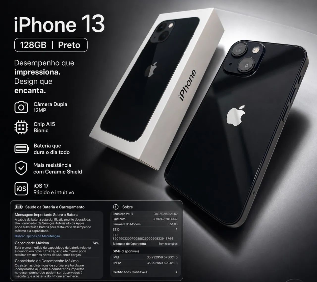 iPhone 13 mini - Celulares e Smartphones - Glória, Macaé