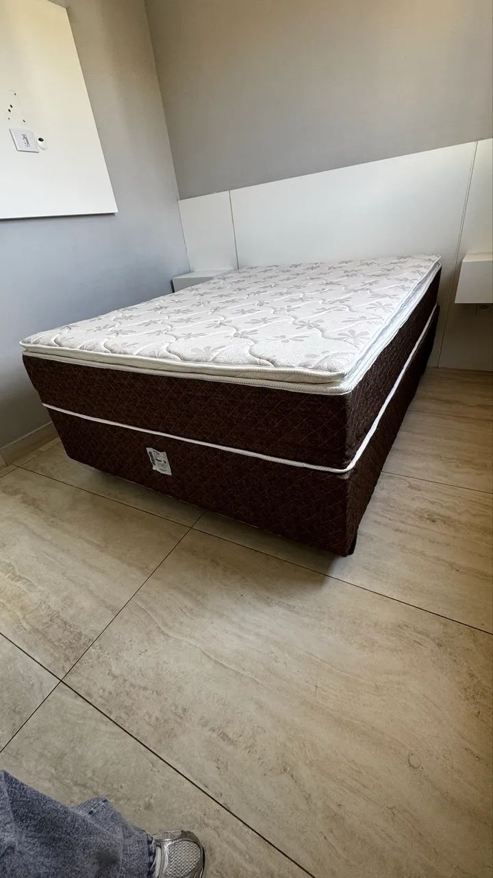 Cama box casal conjugada (box + colchão) - Foto 3