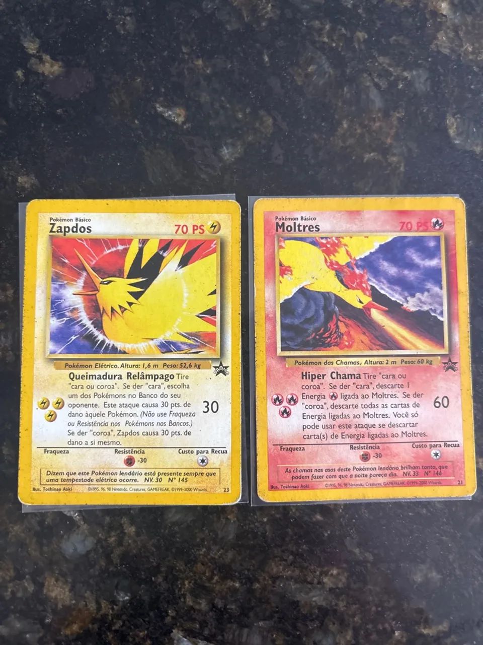 Dupla zapdos e moltres Wizards Black Star