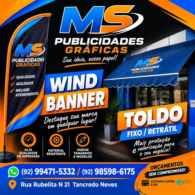 WIND BANNER, TOLDO FIXO RETRATIL