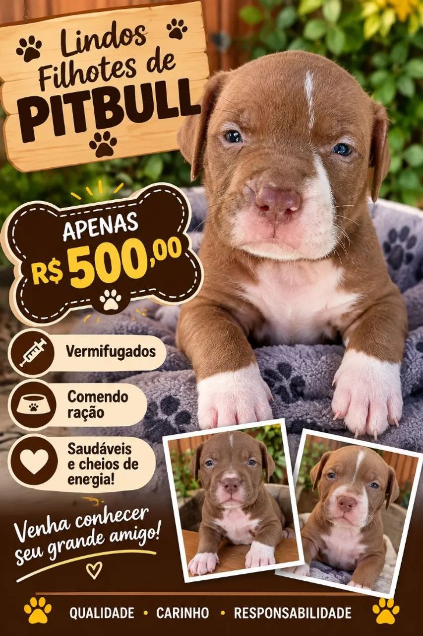 Filhotes de pitbull