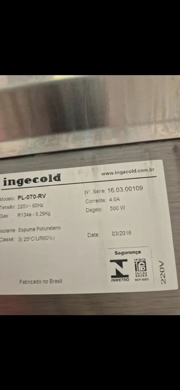 vitrine  gelada  ingecold  otimo estado   com manual     - Foto 4