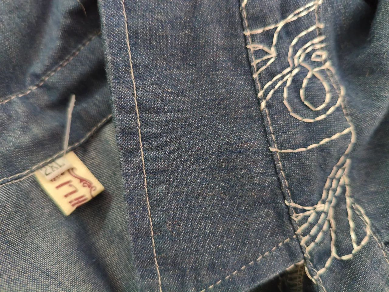 Vestido JEANS importado acinturado Tam 44 - Foto 5