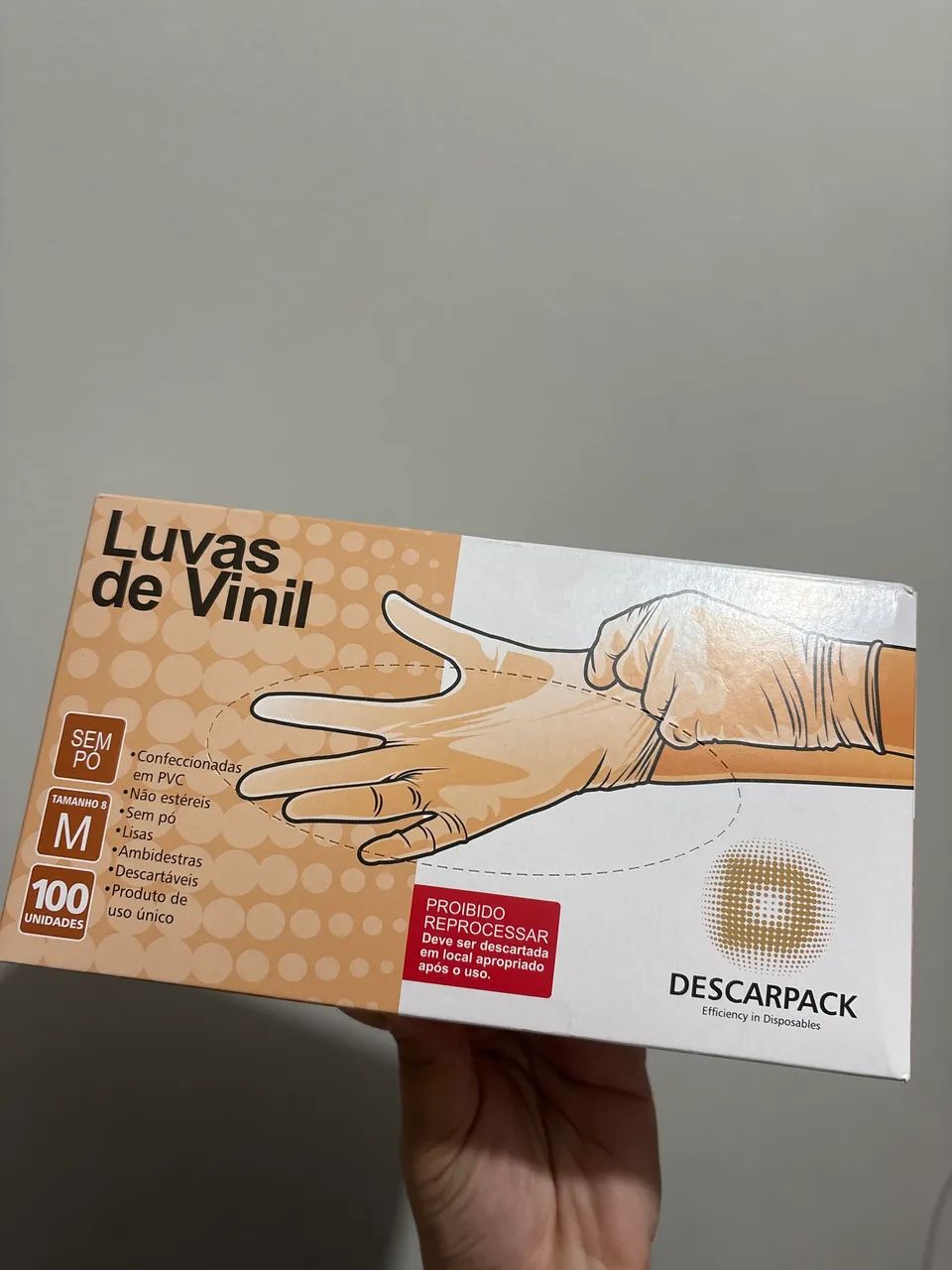 LUVAS VINIL (sem pó) CAIXA FECHADA - Foto 2