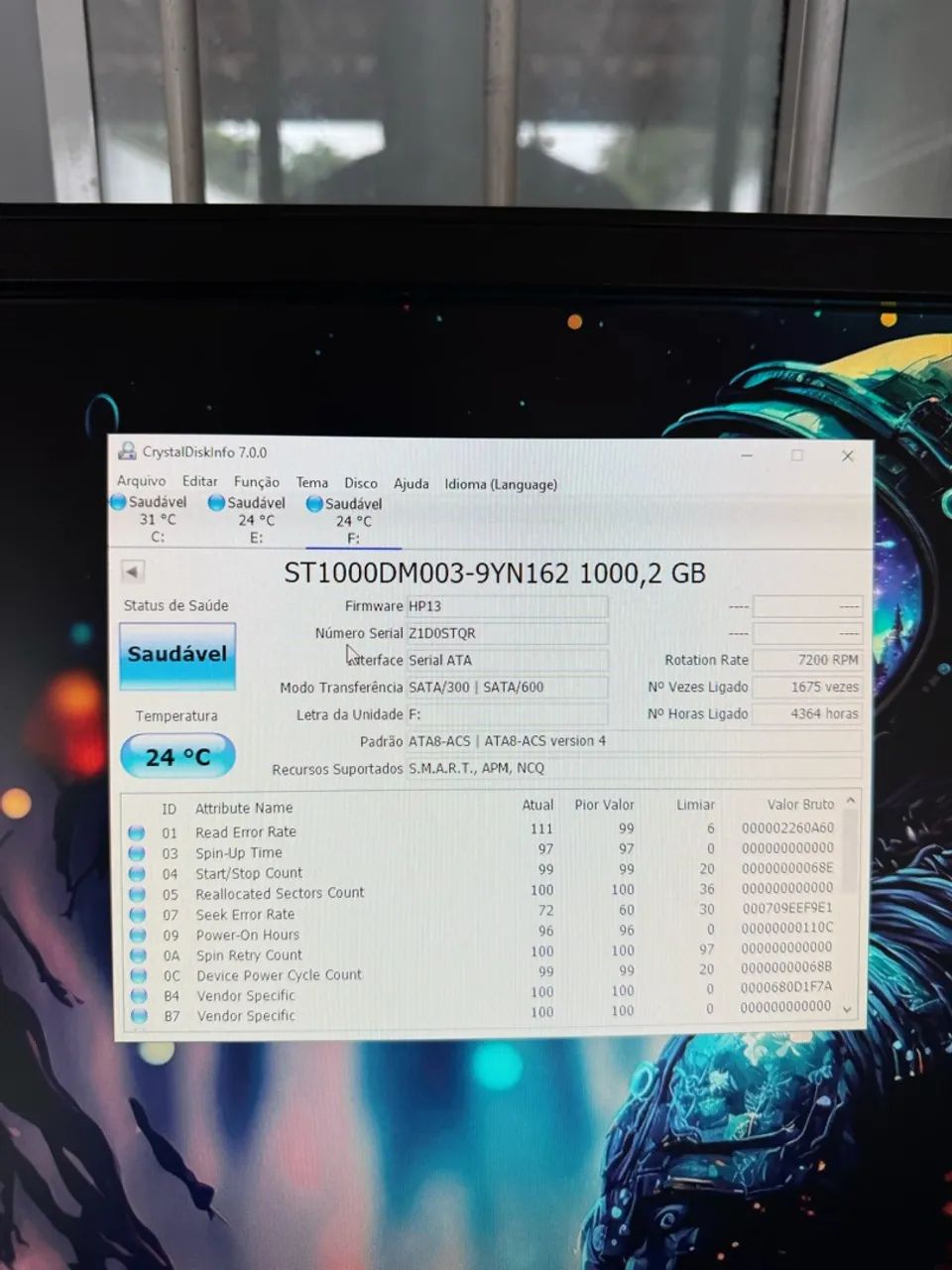 HD de 1 TB saudável 1000 gb funcionando perfeitamente  - Foto 3