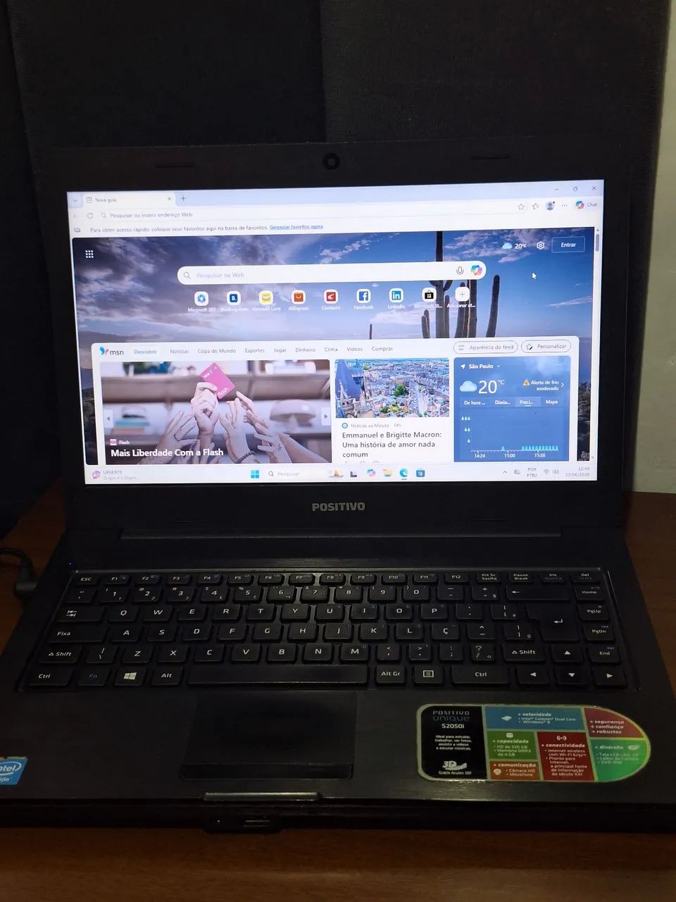 Notebook Positivo S2050i Intel Celeron 4gb Ssd 120gb (Usado) - Foto 3