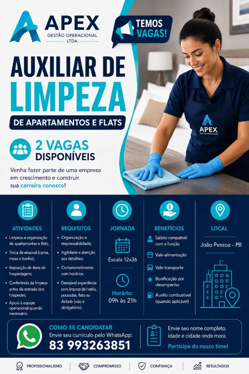 VAGA DE EMPREGO - CAMAREIRA