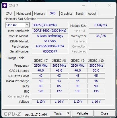 Memória RAM Adata 8GB DDR5 5600MHz para Notebook - Foto 3