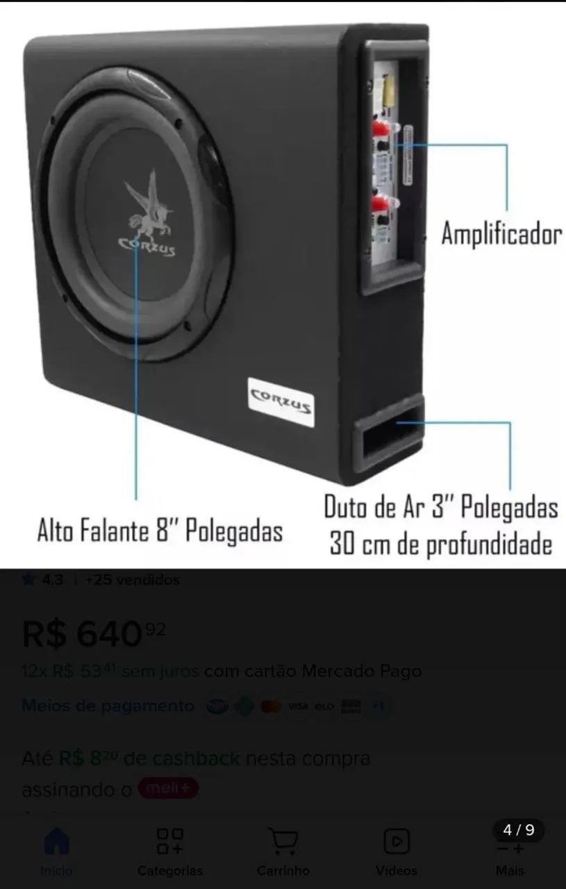 caixa sub slim semi nova  - Foto 2