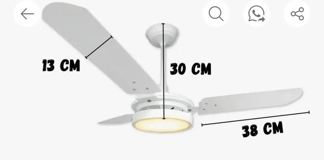 Ventilador com luz de Led 