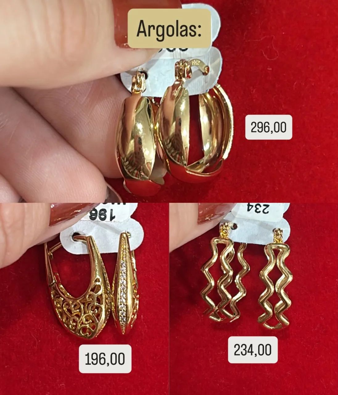Argolas - Semi Joia - Valor na Imagem  - Foto 2