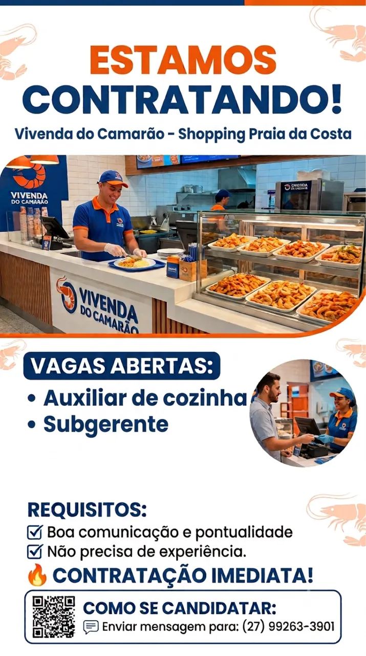 Vagas início imediato