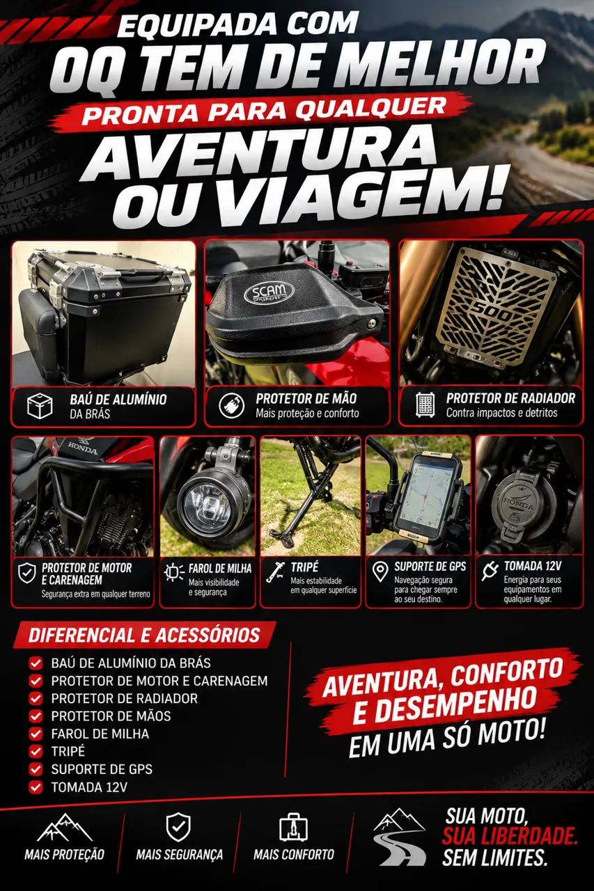 CB500X DISPARADO O MELHOR VALOR E MAIS EQUIPADA  - Foto 3