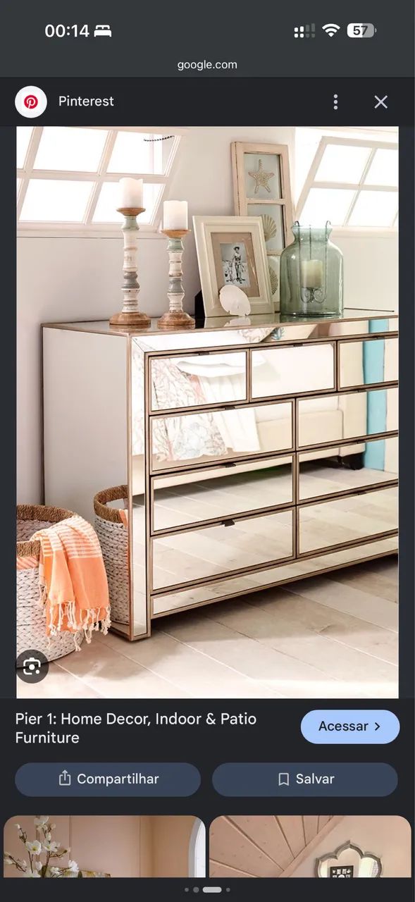 Cômoda es pelada de luxo marca EUA Pier 1 Imports - Foto 2