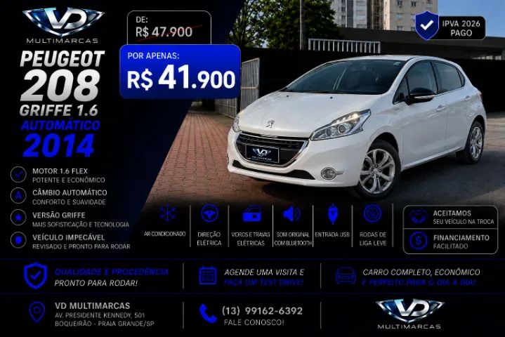 Peugeot 208 208 Griffe 1.6 Flex 16V 5p Aut. 2014