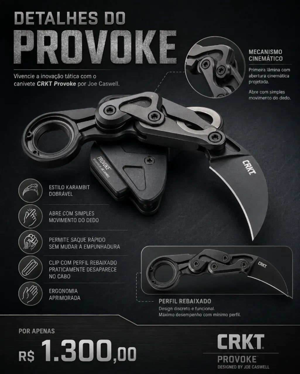 Canivete Karambit CRKT PROVOKE - Foto 2