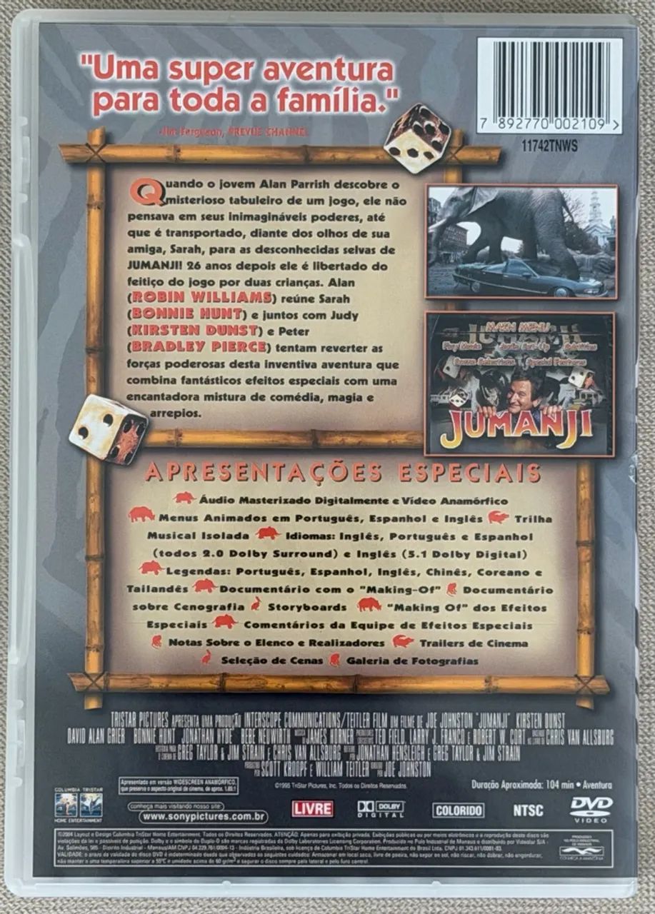 DVD Jumanji (original) - Foto 2