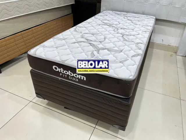 Cama Ortobom colchão mais box espuma d33 