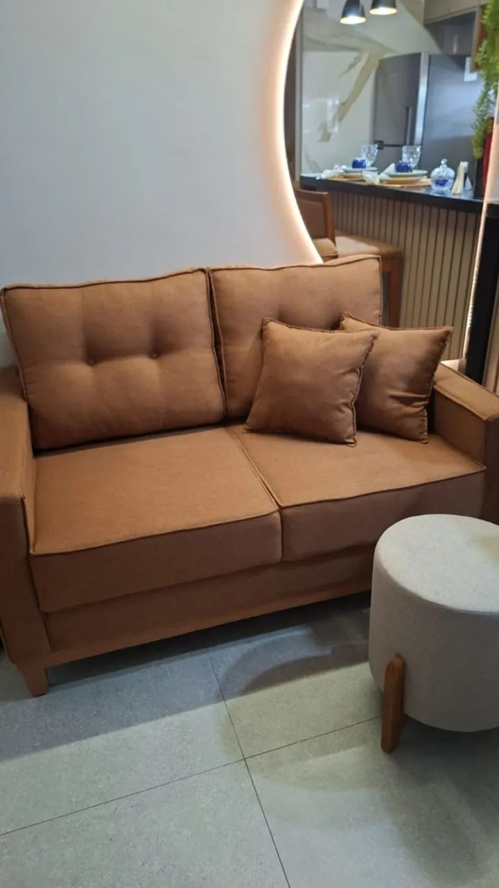  Sofá Noronha com Designer Moderno e Elegante todo em Linho - Foto 3