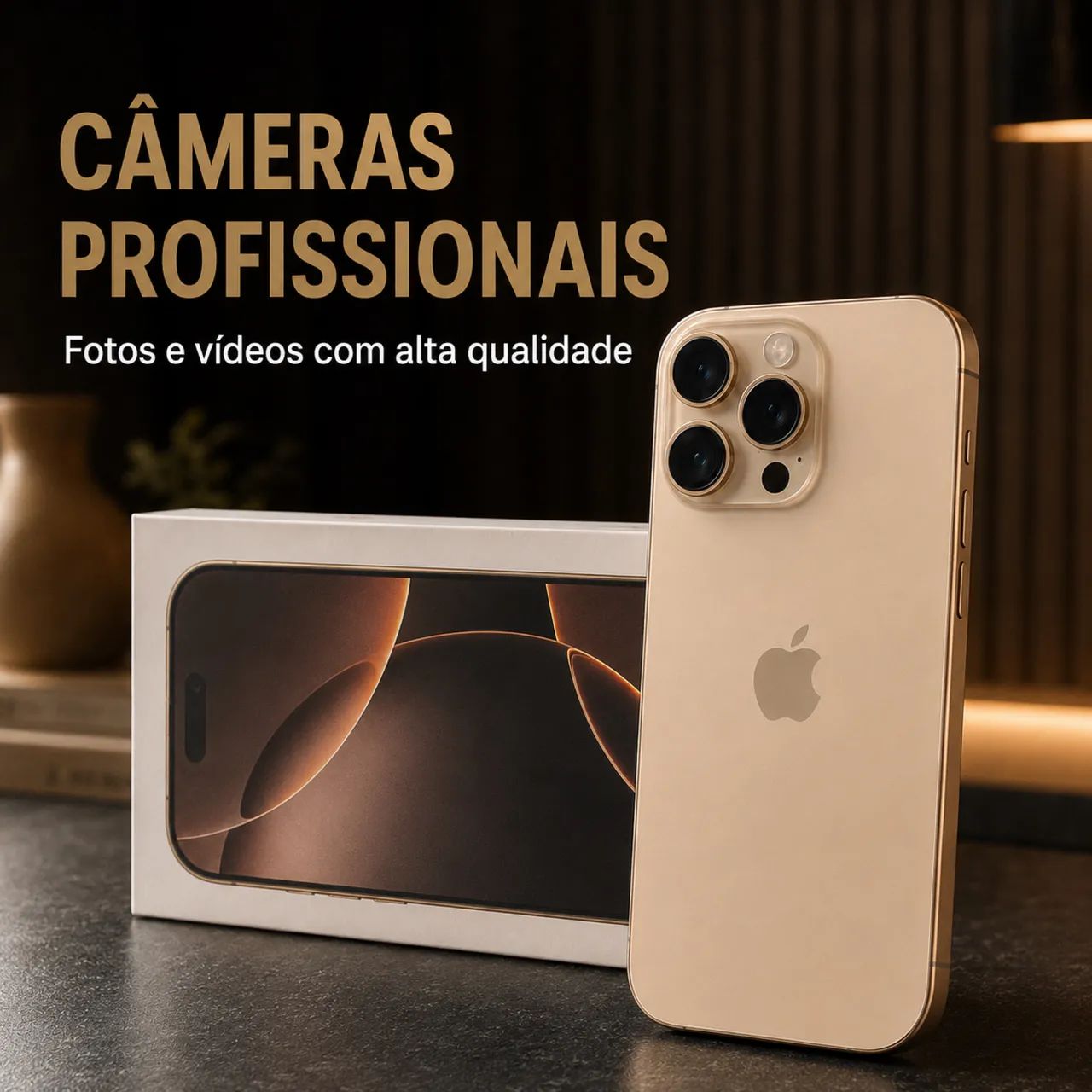 iPhone 16 Pro Titânio Deserto 94% Bateria + Caixa - 256g - Foto 5