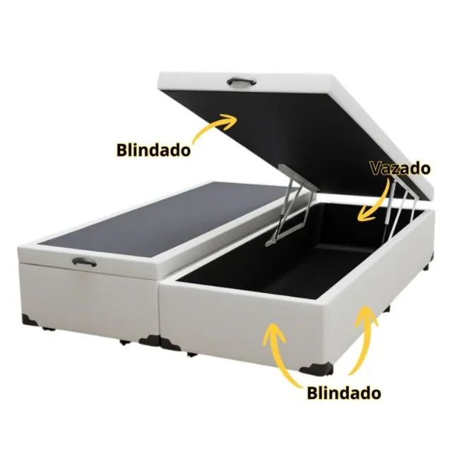 *Base Box Queen Baú Corino  Pronta Entrega  - Foto 4