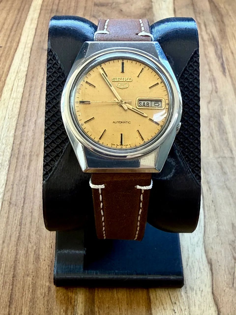Relógio Seiko 5 Gold Dial * - 1970