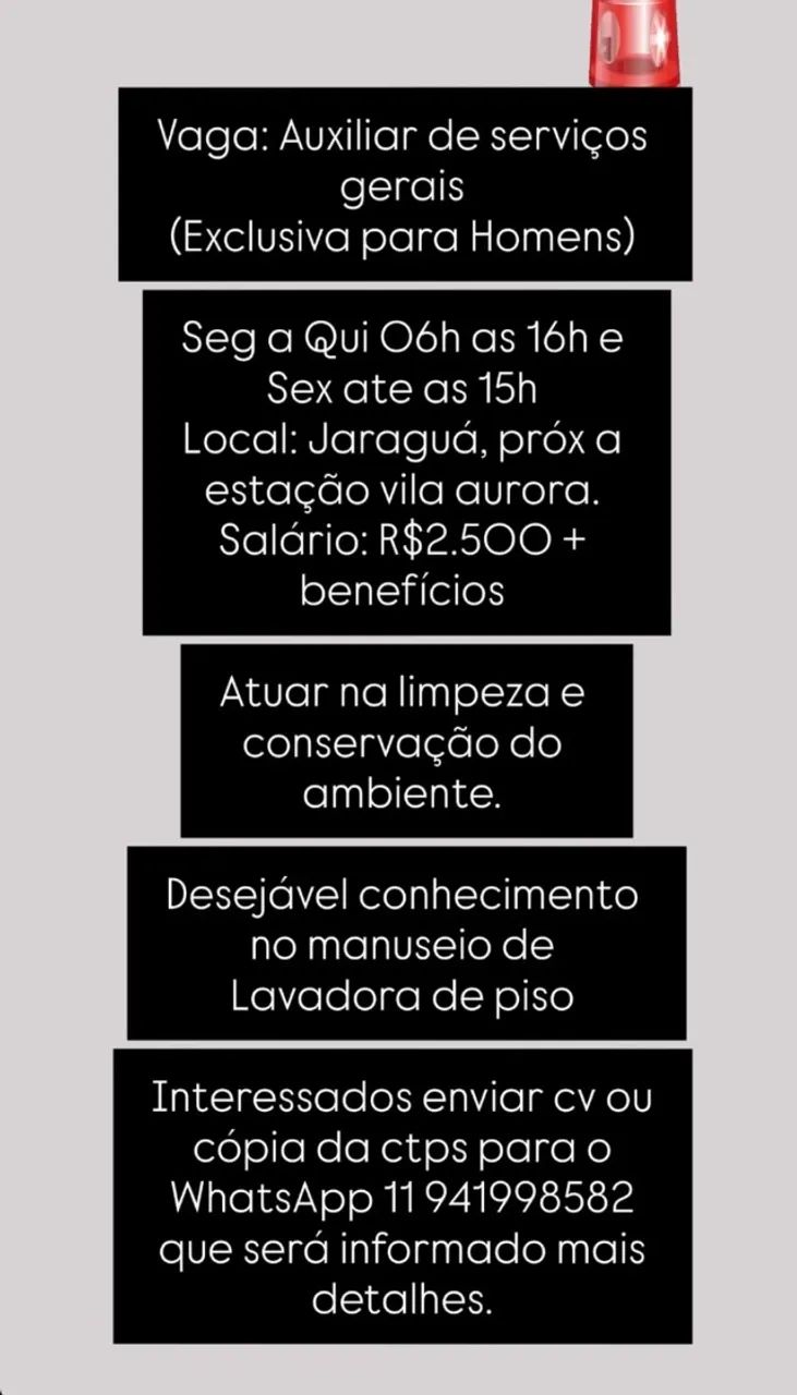 AUXILIAR DE SERVIÇOS GERAIS 