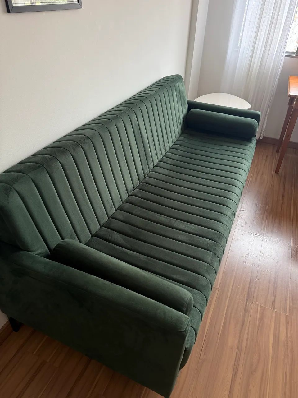 Sofá-cama Tokstok SEMINOVO camurça verde - Foto 3