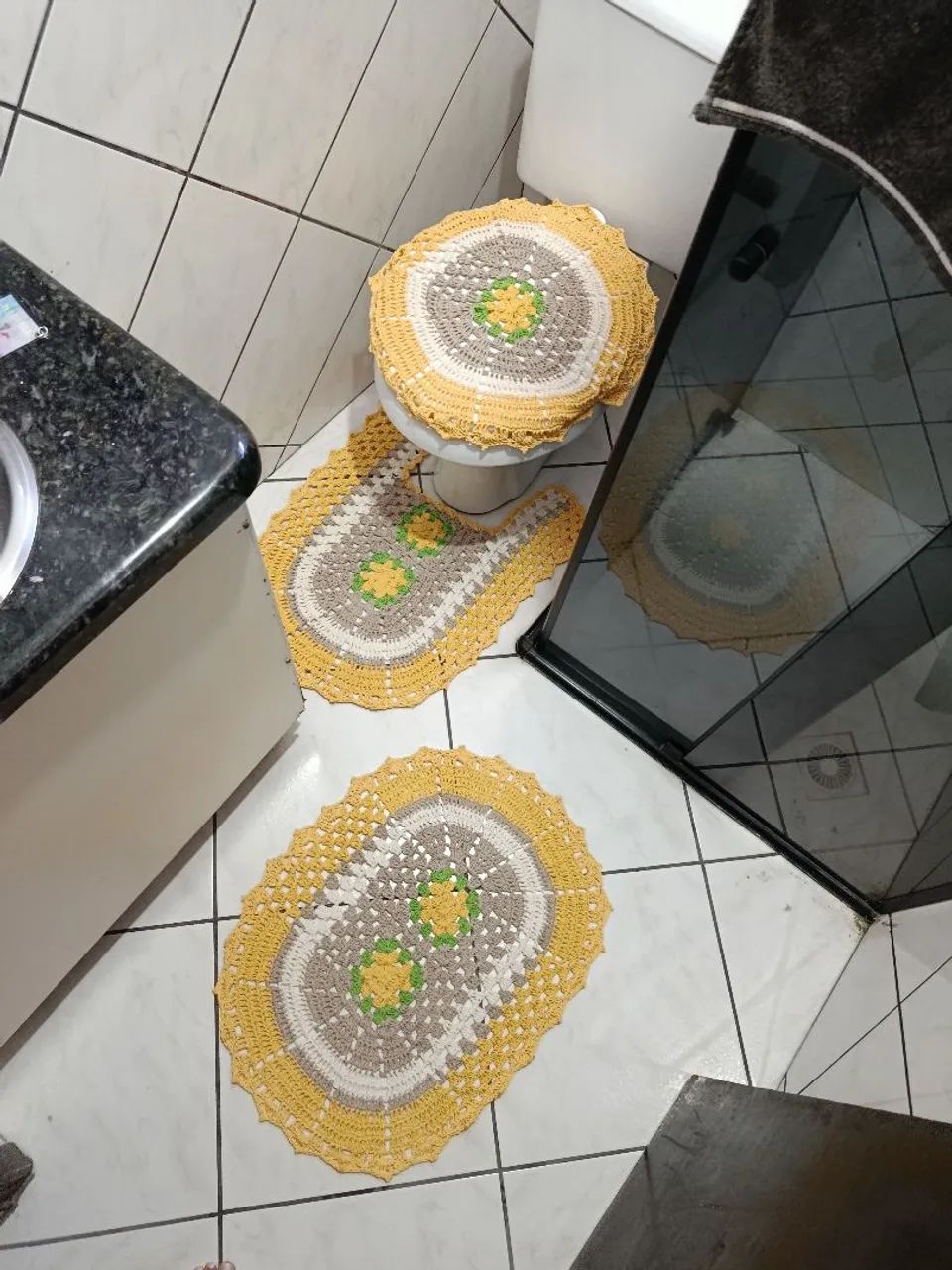 Jogo de banheiro em crochê 